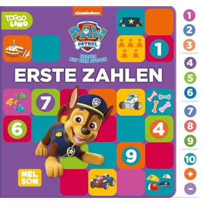 PAW Patrol Lernbuch: Erste Zahlen: Pappbilderbuch mit buntem Register mit den Zahlen 1-10 für Kinder ab 3 Jahren - Preis vom 07.08.2026 11:47:26 h PAW Patrol Lernbuch: Erste Zahlen: Pappbilderbuch mit buntem Register mit den Zahlen 1-10 für Kinder ab 3 Jahren - Preis vom 07.08.2026 11:47:26 h