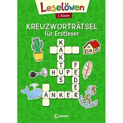 Leselöwen Kreuzworträtsel für Erstleser - 1. Klasse (Grün) (Leselöwen Rätselwelt) - Preis vom 20.06.2026 05:23:55 h Leselöwen Kreuzworträtsel für Erstleser - 1. Klasse (Grün) (Leselöwen Rätselwelt) - Preis vom 20.06.2026 05:23:55 h