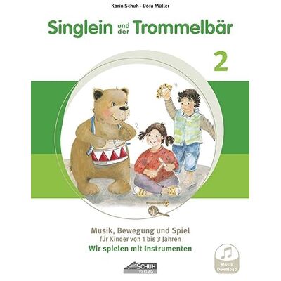 Karin Schuh - Singlein und der Trommelbär - Band 2 (inkl. Musik-Download): Musik, Bewegung und Spiel für Kinder von 1 bis 3 Jahren - Wir spielen mit Instrumenten - Preis vom 21.06.2026 05:42:24 h Karin Schuh - Singlein und der Trommelbär - Band 2 (inkl. Musik-Download): Musik, Bewegung und Spiel für Kinder von 1 bis 3 Jahren - Wir spielen mit Instrumenten - Preis vom 21.06.2026 05:42:24 h