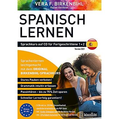Vera F. Birkenbihl - Spanisch lernen für Fortgeschrittene 1+2 (ORIGINAL BIRKENBIHL): Sprachkurs auf 5 CDs inkl. Gratis-Schnupper-Abo für den Onlinekurs - Preis vom 24.06.2026 19:44:00 h Vera F. Birkenbihl - Spanisch lernen für Fortgeschrittene 1+2 (ORIGINAL BIRKENBIHL): Sprachkurs auf 5 CDs inkl. Gratis-Schnupper-Abo für den Onlinekurs - Preis vom 24.06.2026 19:44:00 h