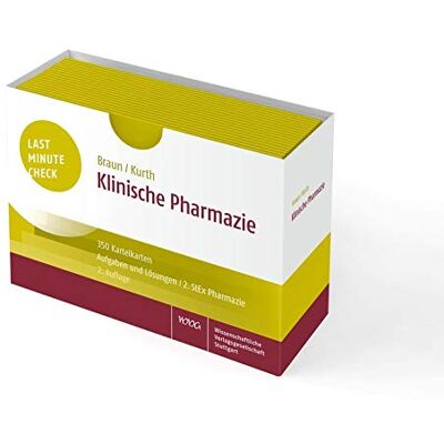Braun Last Minute Check - Klinische Pharmazie: 350 Karteikarten mit Aufgaben und Lösungen / 2. StEx Pharmazie - Preis vom 19.06.2026 05:29:47 h Braun Last Minute Check - Klinische Pharmazie: 350 Karteikarten mit Aufgaben und Lösungen / 2. StEx Pharmazie - Preis vom 19.06.2026 05:29:47 h