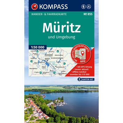 KOMPASS Wanderkarten-Set 855 Müritz und Umgebung (2 Karten) 1:50.000: Wander- und Fahrradkarte in einem - inklusive Offline-Verwendung in der KOMPASS-App. Wander-& Radwege. - Preis vom 22.06.2026 11:45:37 h KOMPASS Wanderkarten-Set 855 Müritz und Umgebung (2 Karten) 1:50.000: Wander- und Fahrradkarte in einem - inklusive Offline-Verwendung in der KOMPASS-App. Wander-& Radwege. - Preis vom 22.06.2026 11:45:37 h