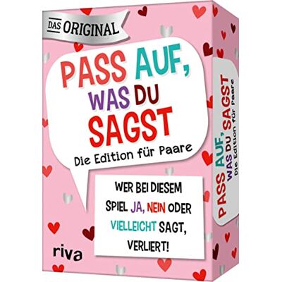 Emma Hegemann - Pass auf, was du sagst – Die Edition für Paare: Wer bei diesem Spiel »Ja«, »Nein« oder »Vielleicht« sagt, verliert! Das Original. Das perfekte Geschenk für Valentinstag, Hochzeit - Preis vom 24.06.2026 07:42:13 h Emma Hegemann - Pass auf, was du sagst – Die Edition für Paare: Wer bei diesem Spiel »Ja«, »Nein« oder »Vielleicht« sagt, verliert! Das Original. Das perfekte Geschenk für Valentinstag, Hochzeit - Preis vom 24.06.2026 07:42:13 h