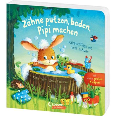 Katja Reider - Zähne putzen, baden, Pipi machen - Körperpflege ist nicht schwer: Pappbilderbuch ab 2 Jahren mit großen Klappen zum Spielen und Entdecken - Preis vom 22.06.2026 23:23:57 h Katja Reider - Zähne putzen, baden, Pipi machen - Körperpflege ist nicht schwer: Pappbilderbuch ab 2 Jahren mit großen Klappen zum Spielen und Entdecken - Preis vom 22.06.2026 23:23:57 h