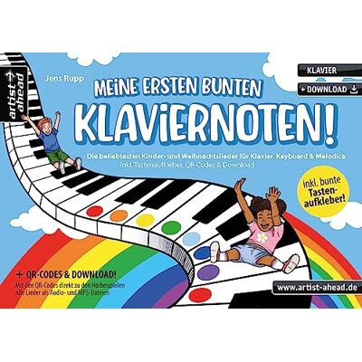 Jens Rupp - Meine ersten bunten Klaviernoten! Die beliebtesten Kinder- & Weihnachtslieder für Klavier, Keyboard & Melodica (inkl. Tastenaufkleber, QR-Codes & ... Tastenaufkleber, QR-Codes & Audio-Download) - Preis vom 20.06.2026 05:23:55 h Jens Rupp - Meine ersten bunten Klaviernoten! Die beliebtesten Kinder- & Weihnachtslieder für Klavier, Keyboard & Melodica (inkl. Tastenaufkleber, QR-Codes & ... Tastenaufkleber, QR-Codes & Audio-Download) - Preis vom 20.06.2026 05:23:55 h