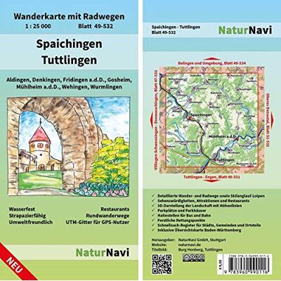 NaturNavi - Spaichingen - Tuttlingen: Wanderkarte mit Radwegen, Blatt 49-532, 1 : 25 000, Aldingen, Denkingen, Fridingen a.d.D., Gosheim, Mühlheim a.d.D., ... (NaturNavi Wanderkarte mit Radwegen 1:25 000) - Preis vom 26.06.2026 07:41:50 h NaturNavi - Spaichingen - Tuttlingen: Wanderkarte mit Radwegen, Blatt 49-532, 1 : 25 000, Aldingen, Denkingen, Fridingen a.d.D., Gosheim, Mühlheim a.d.D., ... (NaturNavi Wanderkarte mit Radwegen 1:25 000) - Preis vom 26.06.2026 07:41:50 h