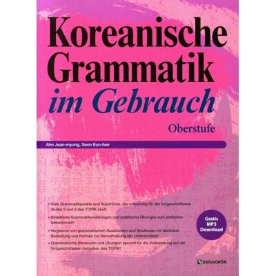 Jean-myung Ahn - Koreanische Grammatik im Gebrauch - Oberstufe: mit MP3 Download & QR Codes im Buch - Preis vom 18.06.2026 05:44:55 h Jean-myung Ahn - Koreanische Grammatik im Gebrauch - Oberstufe: mit MP3 Download & QR Codes im Buch - Preis vom 18.06.2026 05:44:55 h