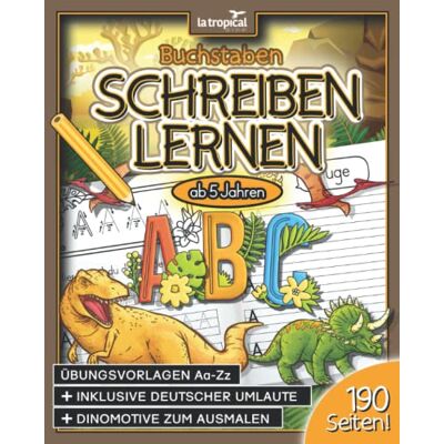 David Ludwig - Buchstaben schreiben lernen ab 5 Jahren: Mein großes Dino-ABC! Der Alphabet- Vorschulblock mit vielen Schreibübungen inkl. Dinosaurier Ausmalbilder. ... für die Vorschule und Grundschule, Band 3) - Preis vom 20.06.2026 05:23:55 h David Ludwig - Buchstaben schreiben lernen ab 5 Jahren: Mein großes Dino-ABC! Der Alphabet- Vorschulblock mit vielen Schreibübungen inkl. Dinosaurier Ausmalbilder. ... für die Vorschule und Grundschule, Band 3) - Preis vom 20.06.2026 05:23:55 h