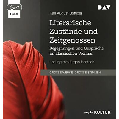 Böttiger, Karl August - Literarische Zustände und Zeitgenossen. Begegnungen und Gespräche im klassischen Weimar: Lesung mit Jürgen Hentsch (1 mp3-CD) - Preis vom 26.06.2026 19:40:26 h Böttiger, Karl August - Literarische Zustände und Zeitgenossen. Begegnungen und Gespräche im klassischen Weimar: Lesung mit Jürgen Hentsch (1 mp3-CD) - Preis vom 26.06.2026 19:40:26 h