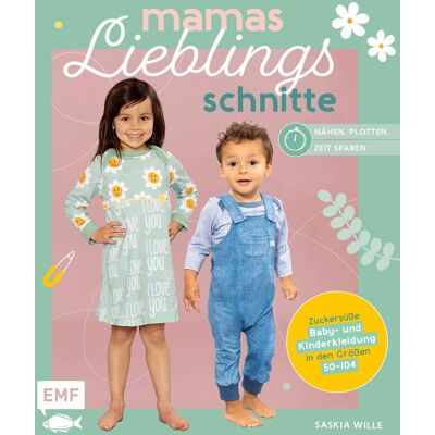 Saskia Wille - Mamas Lieblingsschnitte – Nähen – Plotten – Zeit sparen: Zuckersüße Baby- und Kinderkleidung in den Größen 50–104, Näh-Hacks und viele Plottervorlagen Mit 2 Schnittmusterbogen - Preis vom 23.06.2026 11:45:09 h Saskia Wille - Mamas Lieblingsschnitte – Nähen – Plotten – Zeit sparen: Zuckersüße Baby- und Kinderkleidung in den Größen 50–104, Näh-Hacks und viele Plottervorlagen Mit 2 Schnittmusterbogen - Preis vom 23.06.2026 11:45:09 h