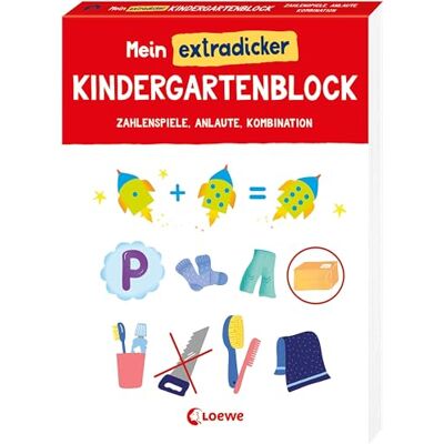 Loewe Mein extradicker Kindergartenblock: Lernblock ab 4 Jahren - Abwechslungsreiche Aufgaben zu ersten Zahlen, Anlauten und zum Kombinieren zur Vorbereitung auf die Vorschule - Preis vom 22.06.2026 23:23:57 h Loewe Mein extradicker Kindergartenblock: Lernblock ab 4 Jahren - Abwechslungsreiche Aufgaben zu ersten Zahlen, Anlauten und zum Kombinieren zur Vorbereitung auf die Vorschule - Preis vom 22.06.2026 23:23:57 h