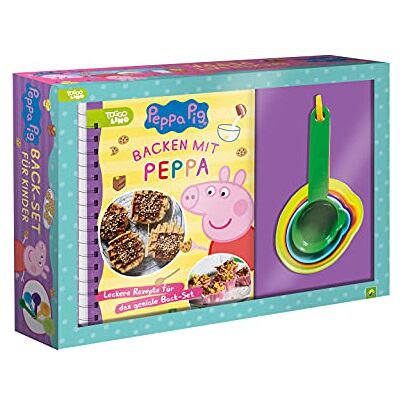 Backen mit Peppa. Peppa Pig: Back-Set für Kinder mit Rezeptbuch und 5 Messbechern - Preis vom 19.06.2026 05:29:47 h Backen mit Peppa. Peppa Pig: Back-Set für Kinder mit Rezeptbuch und 5 Messbechern - Preis vom 19.06.2026 05:29:47 h