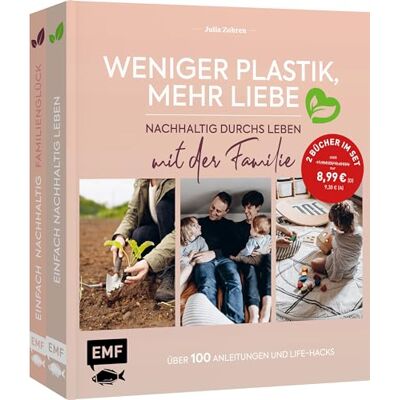 Julia Zohren - Weniger Plastik, mehr Liebe: Nachhaltig durchs Leben mit der Familie: 2 Bücher im Bundle: Über 100 Anleitungen und Life-Hacks: Haushalt, Kosmetik, Wohnen, Ernährung, Baby, Garten, Reisen und mehr - Preis vom 24.06.2026 19:44:00 h Julia Zohren - Weniger Plastik, mehr Liebe: Nachhaltig durchs Leben mit der Familie: 2 Bücher im Bundle: Über 100 Anleitungen und Life-Hacks: Haushalt, Kosmetik, Wohnen, Ernährung, Baby, Garten, Reisen und mehr - Preis vom 24.06.2026 19:44:00 h