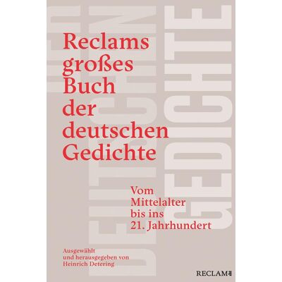 Reclams großes Buch der deutschen Gedichte. Vom Mittelalter bis ins 21. Jahrhundert: Das beste Hausbuch deutscher Lyrik – Gedichte aus über 1200 Jahren - Preis vom 26.06.2026 19:40:26 h Reclams großes Buch der deutschen Gedichte. Vom Mittelalter bis ins 21. Jahrhundert: Das beste Hausbuch deutscher Lyrik – Gedichte aus über 1200 Jahren - Preis vom 26.06.2026 19:40:26 h