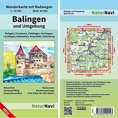 NaturNavi - Balingen und Umgebung: Wanderkarte mit Radwegen, Blatt 49-534, 1 : 25 000, Bisingen, Frommern, Geislingen, Hechingen, Lautlingen, Meßstetten, ... (NaturNavi Wanderkarte mit Radwegen 1:25 000) - Preis vom 26.06.2026 07:41:50 h NaturNavi - Balingen und Umgebung: Wanderkarte mit Radwegen, Blatt 49-534, 1 : 25 000, Bisingen, Frommern, Geislingen, Hechingen, Lautlingen, Meßstetten, ... (NaturNavi Wanderkarte mit Radwegen 1:25 000) - Preis vom 26.06.2026 07:41:50 h