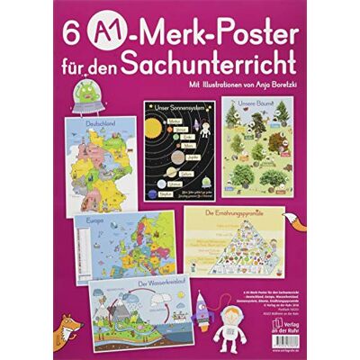 Redaktionsteam Verlag an der Ruhr - 6 A1-Poster für den Sachunterricht – Deutschland, Europa, Wasserkreislauf, Sonnensystem, Bäume, Ernährungspyramide (Merk-Poster) - Preis vom 07.08.2026 11:47:26 h Redaktionsteam Verlag an der Ruhr - 6 A1-Poster für den Sachunterricht – Deutschland, Europa, Wasserkreislauf, Sonnensystem, Bäume, Ernährungspyramide (Merk-Poster) - Preis vom 07.08.2026 11:47:26 h