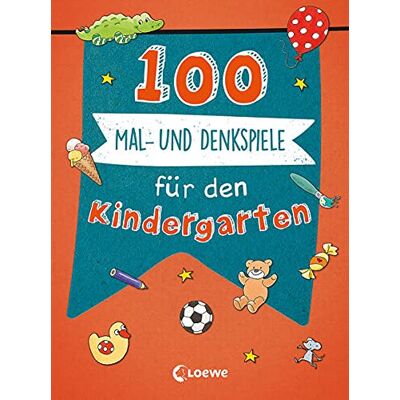 Loewe 100 Mal- und Denkspiele für den Kindergarten: Lernspiel-Block zur Konzentrationsförderung für Kinder ab 4 Jahre (100 Übungen) - Preis vom 23.06.2026 11:45:09 h Loewe 100 Mal- und Denkspiele für den Kindergarten: Lernspiel-Block zur Konzentrationsförderung für Kinder ab 4 Jahre (100 Übungen) - Preis vom 23.06.2026 11:45:09 h