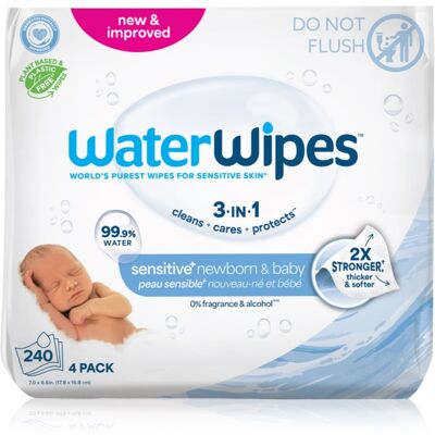 WaterWipes Baby Wipes 4 Pack sanfte Feuchttücher für Kleinkinder 4x60 St. WaterWipes Baby Wipes 4 Pack sanfte Feuchttücher für Kleinkinder 4x60 St.