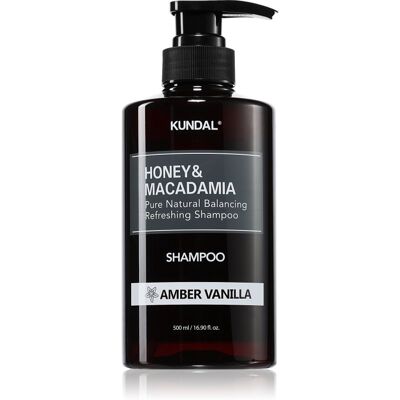 KUNDAL Honey & Macadamia Amber Vanilla Naturshampoo für trockenes und beschädigtes Haar 500 ml KUNDAL Honey & Macadamia Amber Vanilla Naturshampoo für trockenes und beschädigtes Haar 500 ml