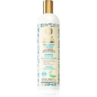 Natura Siberica Mint, Bereza & Retinol Shampoo für fettige Haare 400 ml Natura Siberica Mint, Bereza & Retinol Shampoo für fettige Haare 400 ml
