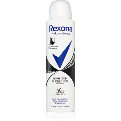 Rexona Invisible Black and White Antitranspirant-Spray gegen Schweissflecken 150 ml Rexona Invisible Black and White Antitranspirant-Spray gegen Schweissflecken 150 ml