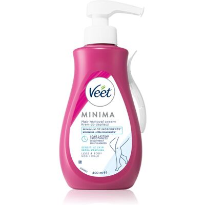 Veet Minima Sensitive Skin Enthaarungscreme für empfindliche Oberhaut Aloe Vera mit Vitamin E 400 ml Veet Minima Sensitive Skin Enthaarungscreme für empfindliche Oberhaut Aloe Vera mit Vitamin E 400 ml