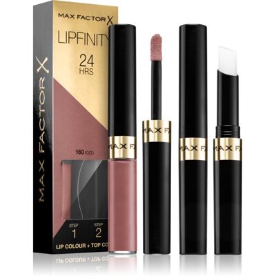Max Factor Lipfinity Lip Colour langanhaltender Lippenstift mit Balsam Farbton 160 Iced 4,2 g Max Factor Lipfinity Lip Colour langanhaltender Lippenstift mit Balsam Farbton 160 Iced 4,2 g
