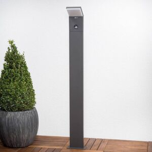 Lucande LED-Wegeleuchte Nevio, Sensor, 100cm, anthrazit NEVIO, schwarz, Aluminium, Modern Lucande LED-Wegeleuchte Nevio, Sensor, 100cm, anthrazit NEVIO, schwarz, Aluminium, Modern