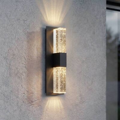 LED Aussenwandleuchte Velune Lucande, schwarz, Aluminium, Modern, LED Wandleuchte außen LED Aussenwandleuchte Velune Lucande, schwarz, Aluminium, Modern, LED Wandleuchte außen