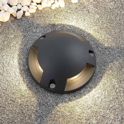 Lindby Huban LED-Bodenstrahler, dreiflammig, schwarz, Aluminium, Modern, LED Außenleuchte Lindby Huban LED-Bodenstrahler, dreiflammig, schwarz, Aluminium, Modern, LED Außenleuchte