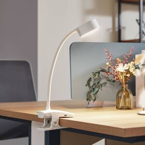 Klemmleuchte Maori Lindby, dimmbar, weiß / opal, für Arbeitszimmer / Büro, Metall, Modern, Klemmleuchte Klemmleuchte Maori Lindby, dimmbar, weiß / opal, für Arbeitszimmer / Büro, Metall, Modern, Klemmleuchte