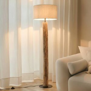 Stehlampe Jorvan Lucande, Holz hell, für Wohn- / Esszimmer, Holz, Stehlampe Stehlampe Jorvan Lucande, Holz hell, für Wohn- / Esszimmer, Holz, Stehlampe