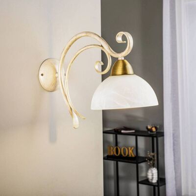 Luminex Aurora Weiß Wandleuchte - Klassische elegante Beleuchtung Luminex Aurora Weiß Wandleuchte - Klassische elegante Beleuchtung