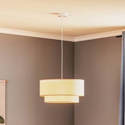 Duolla Beiget Boho Pendelleuchte - Doppel-Schirm Duolla Beiget Boho Pendelleuchte - Doppel-Schirm