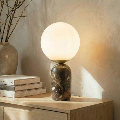 Fensterbank Tischlampe Lennes Lindby, braun / rost, für Wohn- / Esszimmer, Stein, Modern, Tischlampe Fensterbank Tischlampe Lennes Lindby, braun / rost, für Wohn- / Esszimmer, Stein, Modern, Tischlampe