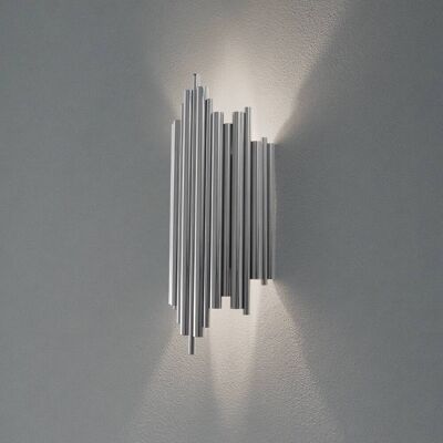 Wandlampe Reis Opviq, dimmbar, chrom / silber, für Wohn- / Esszimmer, Metall, Wandleuchte, Wandlampe Innen Wandlampe Reis Opviq, dimmbar, chrom / silber, für Wohn- / Esszimmer, Metall, Wandleuchte, Wandlampe Innen