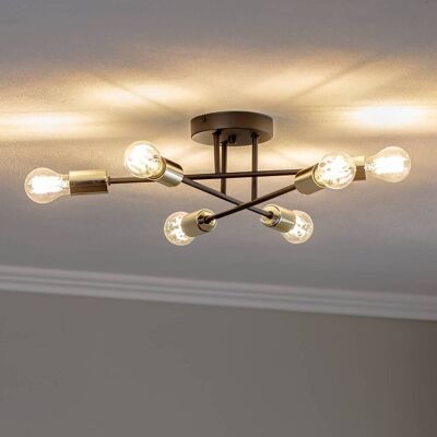 Deckenlampe Anvil Euluna, dimmbar, schwarz, für Wohn- / Esszimmer, Metall, Modern, Deckenlampe Deckenlampe Anvil Euluna, dimmbar, schwarz, für Wohn- / Esszimmer, Metall, Modern, Deckenlampe