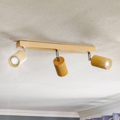 SOLLUX LIGHTING Holzrahmen Deckenleuchte - 3 Lampen SOLLUX LIGHTING Holzrahmen Deckenleuchte - 3 Lampen