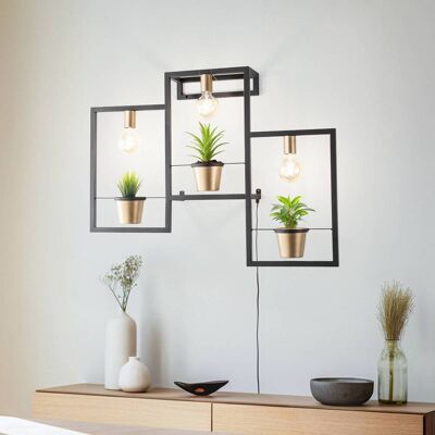 Wandlampe Flores Luminex, dimmbar, schwarz, für Wohn- / Esszimmer, Metall, Modern, Wandleuchte, Wandlampe Innen Wandlampe Flores Luminex, dimmbar, schwarz, für Wohn- / Esszimmer, Metall, Modern, Wandleuchte, Wandlampe Innen