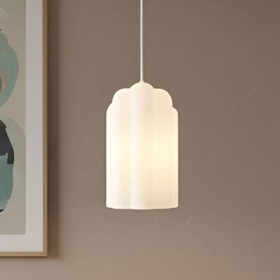 Glas Hängelampe Lunja Lucande, weiß / opal, für Wohn- / Esszimmer, Glas, Modern, Pendelleuchte Glas Hängelampe Lunja Lucande, weiß / opal, für Wohn- / Esszimmer, Glas, Modern, Pendelleuchte