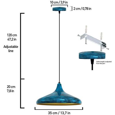 Hängelampe Claus ROYALTECH, dimmbar, für Wohn- / Esszimmer, Metall, Pendelleuchte Hängelampe Claus ROYALTECH, dimmbar, für Wohn- / Esszimmer, Metall, Pendelleuchte
