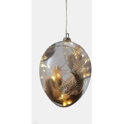 bonprix LED-Deko-Objekt Ei mit Federnfarblos false bonprix LED-Deko-Objekt Ei mit Federnfarblos false
