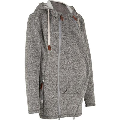 bonprix 2-in-1 Umstands- und Tragejacke aus Strickfleecegrau 44Damen bonprix 2-in-1 Umstands- und Tragejacke aus Strickfleecegrau 44Damen