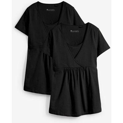 bonprix 2-in-1 Umstands- und Stillshirts (2er Pack)schwarz 40Damen bonprix 2-in-1 Umstands- und Stillshirts (2er Pack)schwarz 40Damen