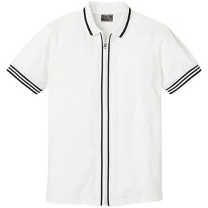 bonprix Piqué-Poloshirt mit Reißverschluss aus reiner Baumwolleweiß 60Herren bonprix Piqué-Poloshirt mit Reißverschluss aus reiner Baumwolleweiß 60Herren
