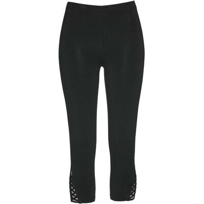 bonprix Capri-Leggings aus Baumwolleschwarz 56Damen bonprix Capri-Leggings aus Baumwolleschwarz 56Damen