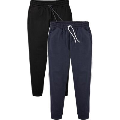 bonprix Jogginghose mit Kontrastdetails (2er Pack)schwarz 68Herren bonprix Jogginghose mit Kontrastdetails (2er Pack)schwarz 68Herren