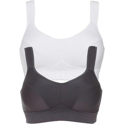 bonprix Sport-BH mit mittlerem Halt (2er Pack)grau 90Damen bonprix Sport-BH mit mittlerem Halt (2er Pack)grau 90Damen