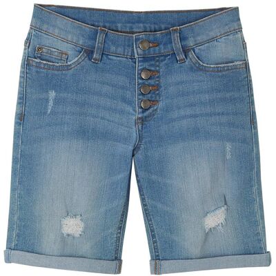 bonprix Stretch-Jeans-Shorts Mid Waistblau 140Mädchen bonprix Stretch-Jeans-Shorts Mid Waistblau 140Mädchen