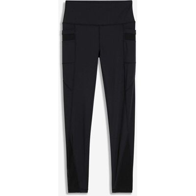 bonprix Komfort-Sport-Leggings mit transparentem Mesh und Handytascheschwarz 40Damen bonprix Komfort-Sport-Leggings mit transparentem Mesh und Handytascheschwarz 40Damen